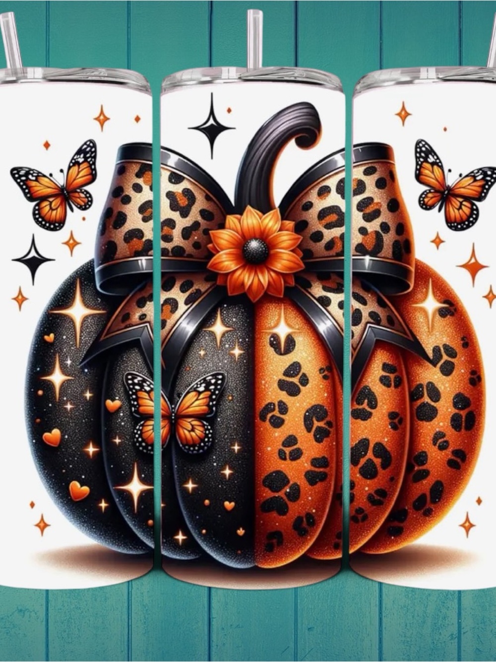 Leopard Pumpkin 20oz tumbler